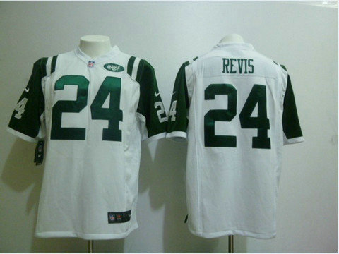 New York Jets 24 Revis White Game nfl jersey